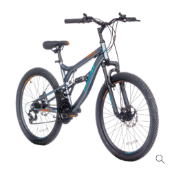 Bicicleta Best Corvus 24 Doble Susp. Aro 24 Niño Acero 18v.