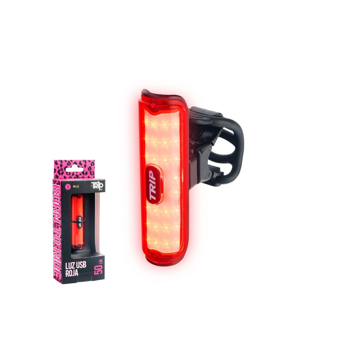 Luz Trasera Bicicleta Led Cob Potente Trip Race 50lm Usb Mod