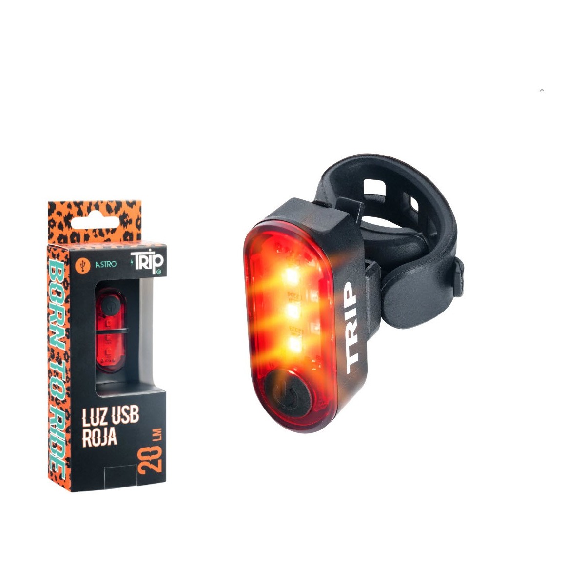 Luz Trasera Bicicleta Y Casco Trip Astro Usb Led Smd 20lm