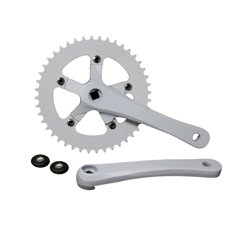 Volante Acero 44T x 170mm Blanco