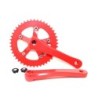 Volante Aluminio - Acero 44T x 170mm Rojo