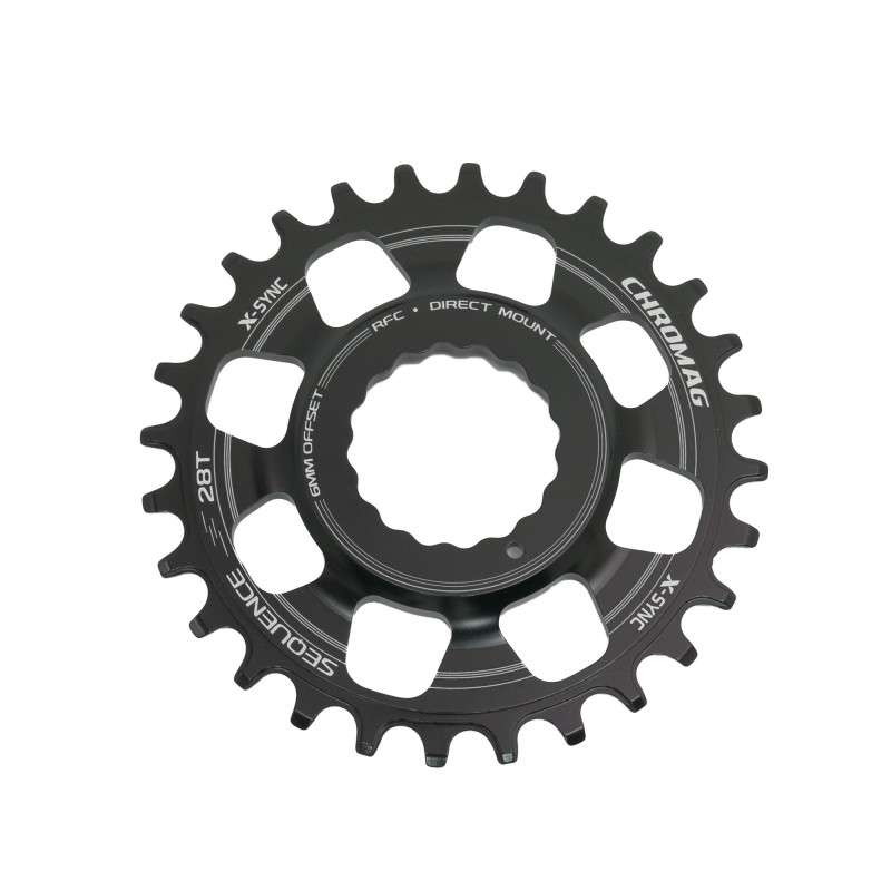 Corona Chromag Sequence X-Sync DM RaceFace Aluminio Negro 28T