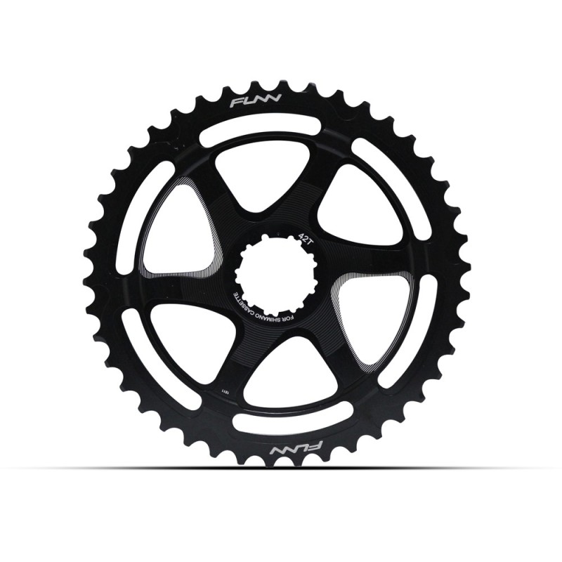 Corona FUNN One Up HG Aluminio Negro 42TT