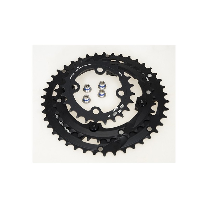 Coronas e13 24-34-42T MTB DM e13 Aluminio Negro 24-34-42T
