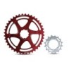 Corona FUNN One Up HG Aluminio Rojo 40T