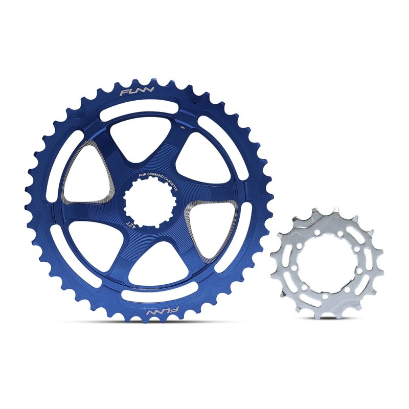Corona FUNN One Up HG Aluminio Azul 42TT