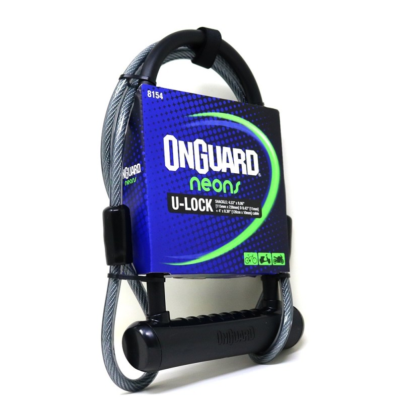 Candado OnGuard Llave U-Lock NS Cable 115X230mm Negro