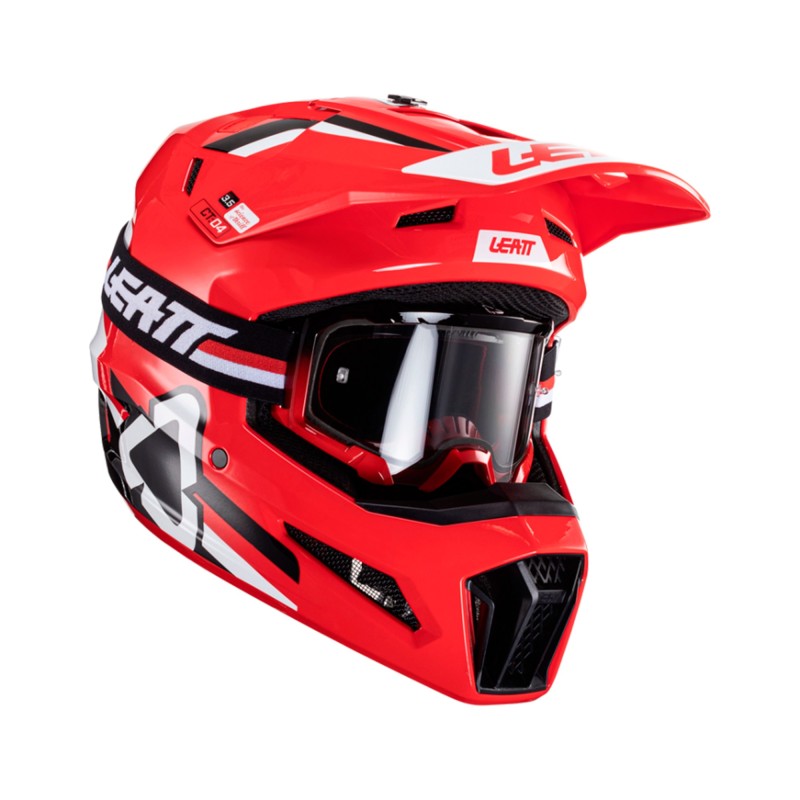 Kit Leatt Casco Moto 3.5 Antiparra 4.5 V24 Rojo XL 61-62cm
