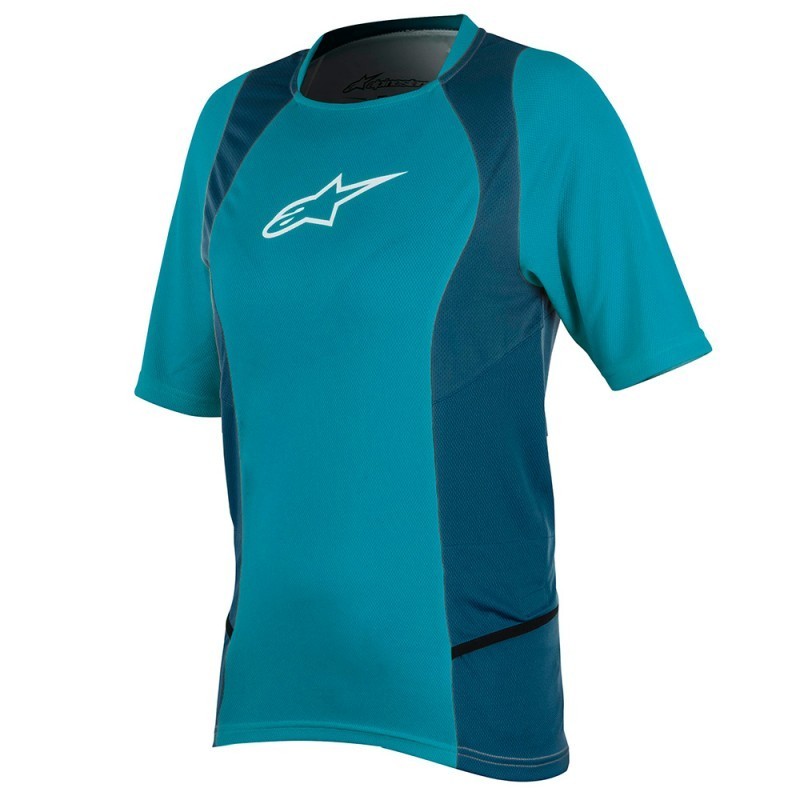 Jersey Alpinestars Manga Corta Mujer Drop 2 Azul S