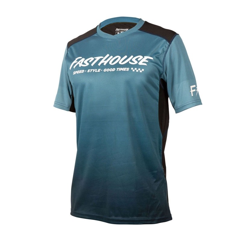 Jersey Fasthouse Manga Corta Infantil JR Alloy Slade Azul M