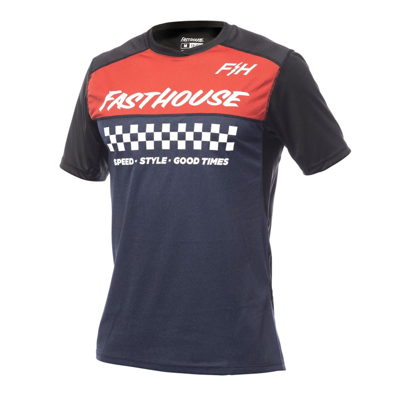 Jersey Fasthouse Manga Corta Infantil JR Alloy Mesa Rojo Azul Marino YL