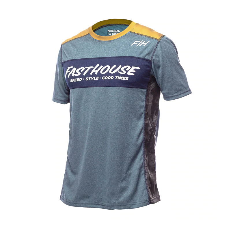 Jersey Fasthouse Manga Corta Classic Acadia Índigo Jaspeado L
