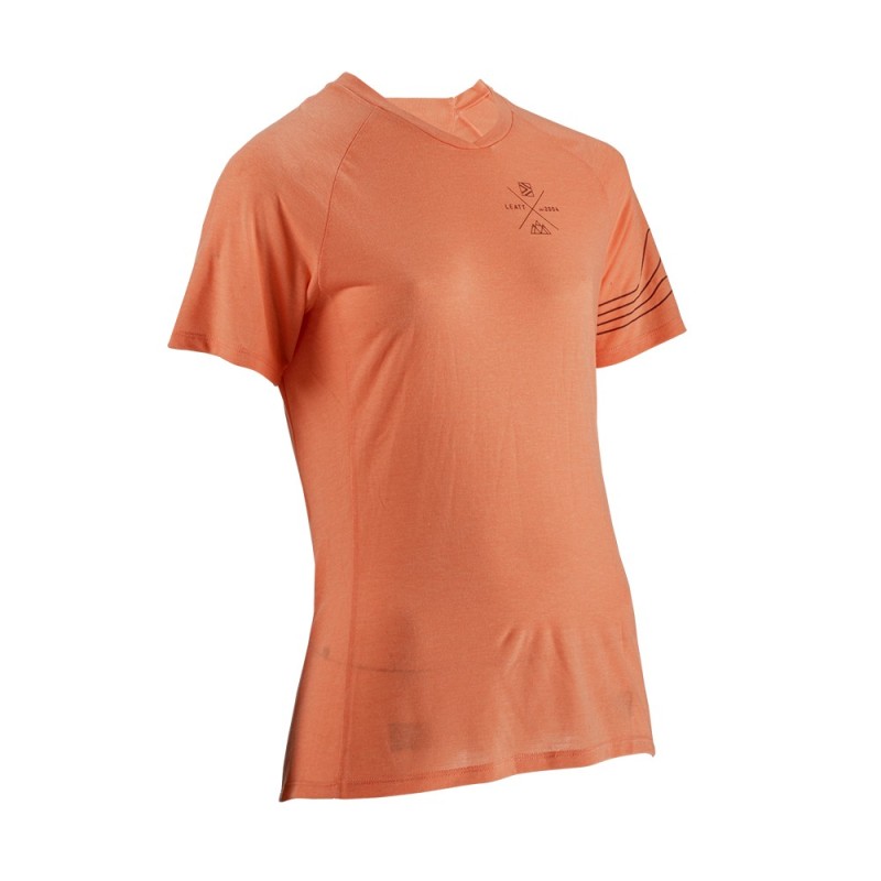 Jersey Leatt MTB Manga Corta Mujer AllMtn 2.0 V23 Peach XS 2US 34EU