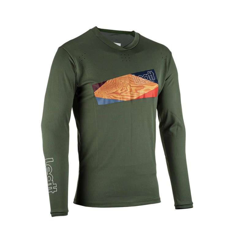 Jersey Leatt MTB Manga Larga Enduro 4.0 V23 Pine S 38US 48EU