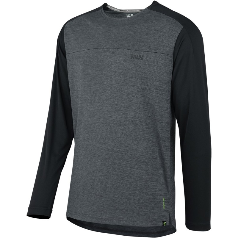 Jersey IXS Manga Larga Infantil JR Flow X Grafito Negro KM