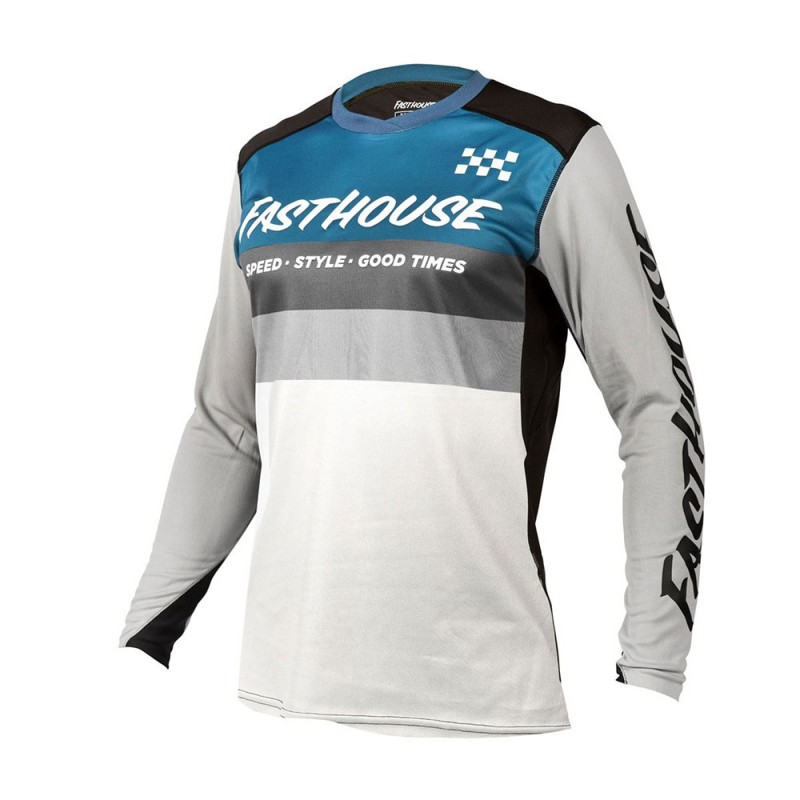Jersey Fasthouse Manga Larga Alloy Kilo Infantil JR Slate S