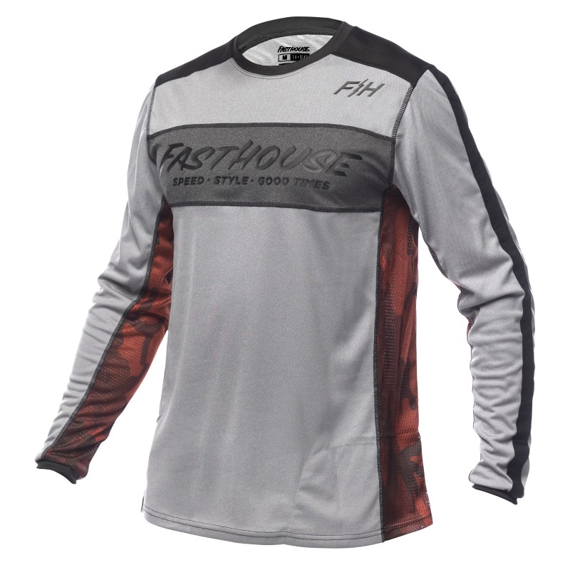 Jersey Fasthouse Manga Larga Infantil JR Classic Acadia Gris YM