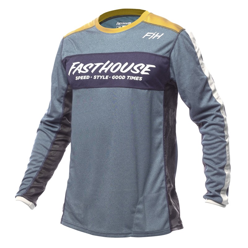 Jersey Fasthouse Manga Larga Infantil JR Classic Acadia Índigo YM