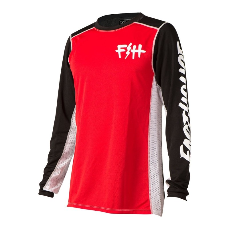 Jersey Fasthouse Manga Larga Bolt Rojo S