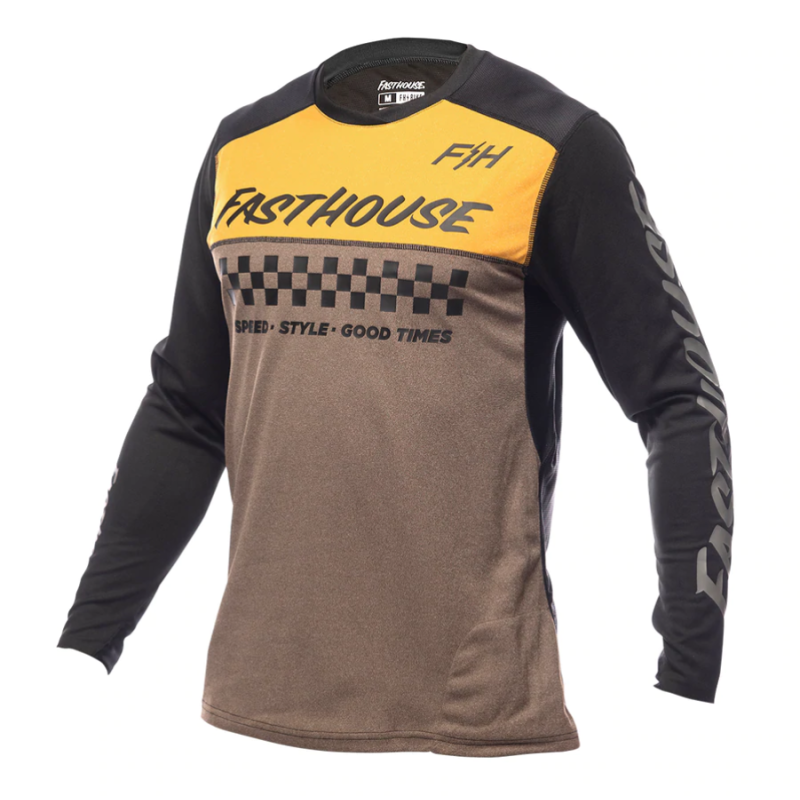 Jersey Fasthouse Manga Larga Alloy Mesa Dorado Marrón S