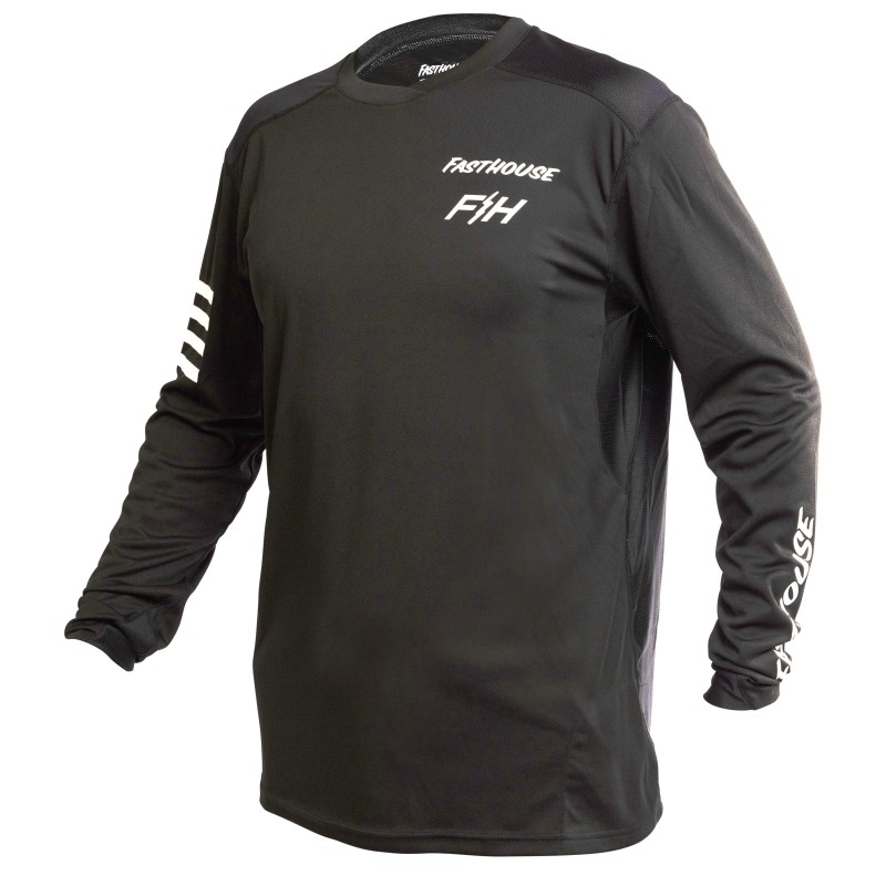 Jersey Fasthouse Manga Larga Infantil JR Alloy Rally Negro YS