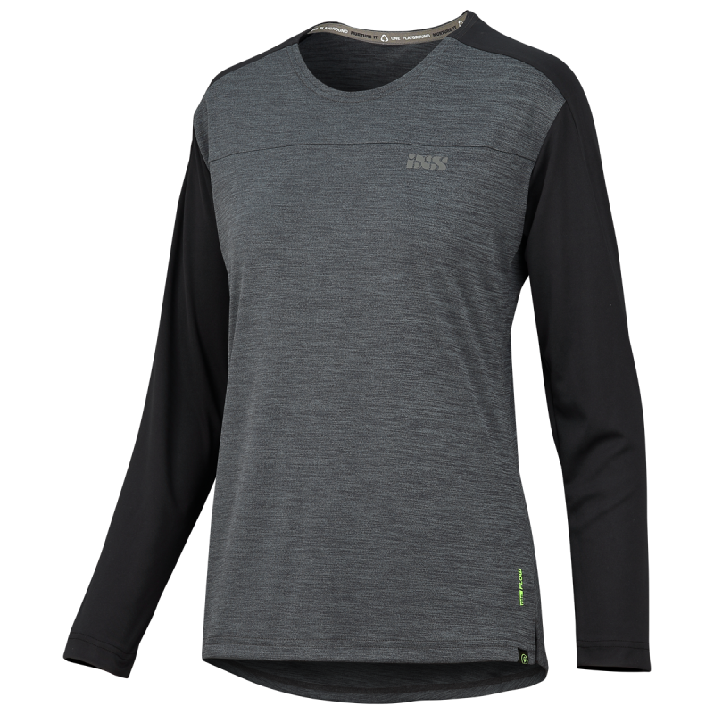 Jersey IXS Manga Larga Mujer Flow X Grafito Negro 42