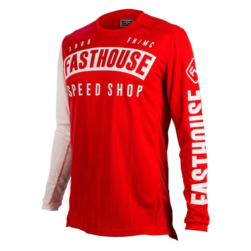 Jersey Fasthouse Manga Larga Block L1 Rojo S