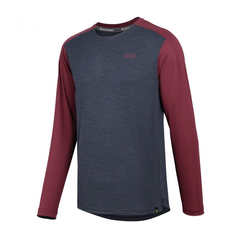 Jersey IXS Manga Larga Flow X Negro Raisin M