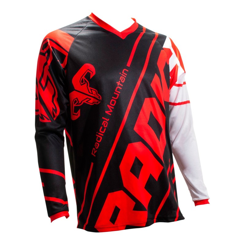 Jersey Radical Mountain Manga Larga Negro/Blanco XL