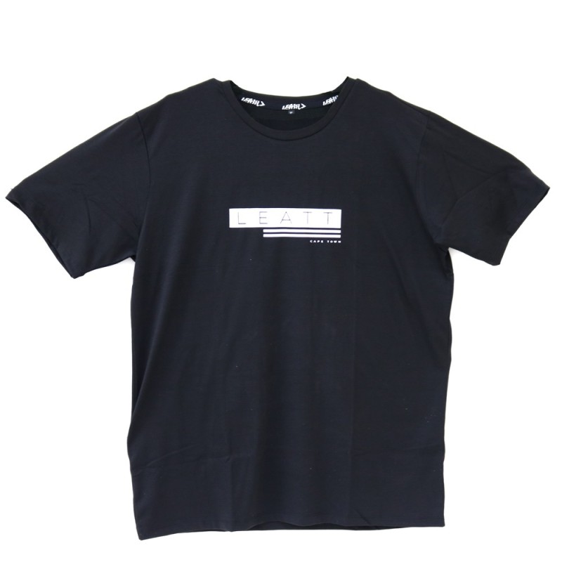 Polera Leatt L blk/white logo