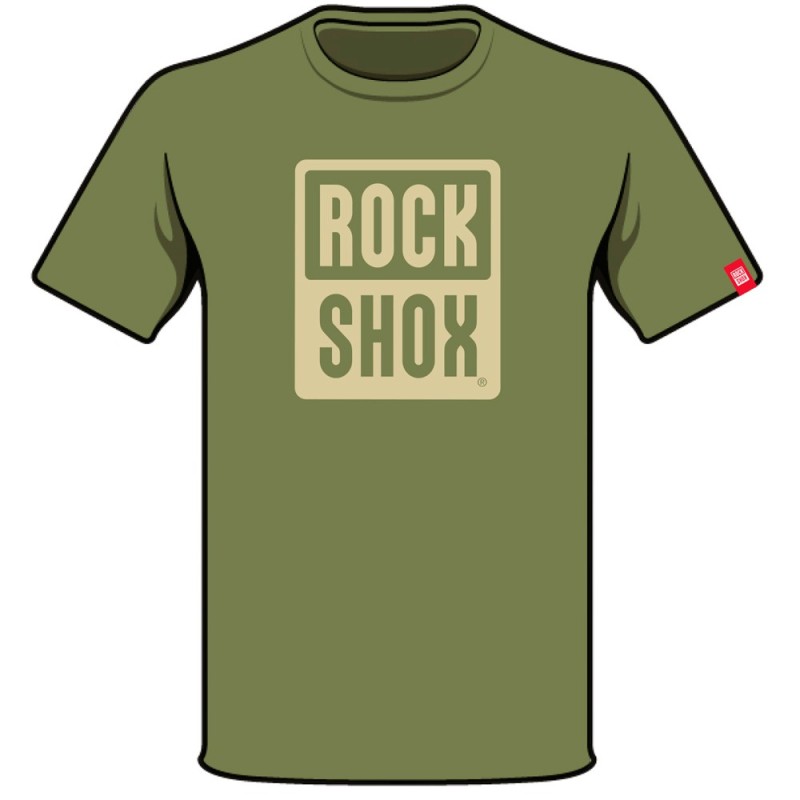 Polera Rockshox Mono Pill logo Verde (logo cafe) XL