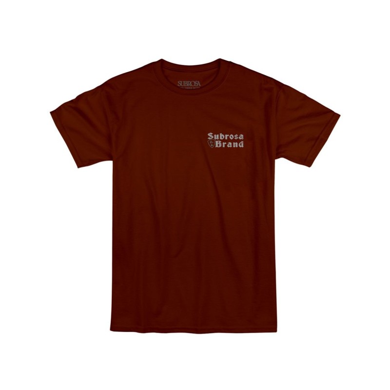Polera Subrosa Broken Spokes S/S Maroon Xl