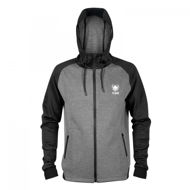 Polerón TSG Aero Zip Negro Gris L