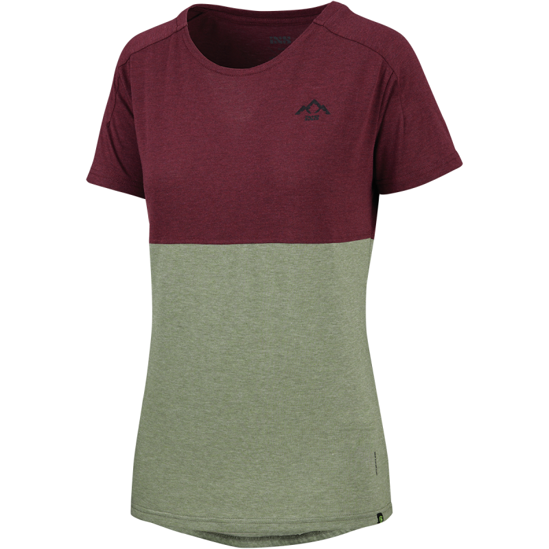 Polera iXS wmn Flow Tech Mountain raisin-olive 34