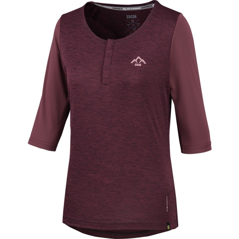 Polera Ixs Mujer Carve X Henley Raisin 36