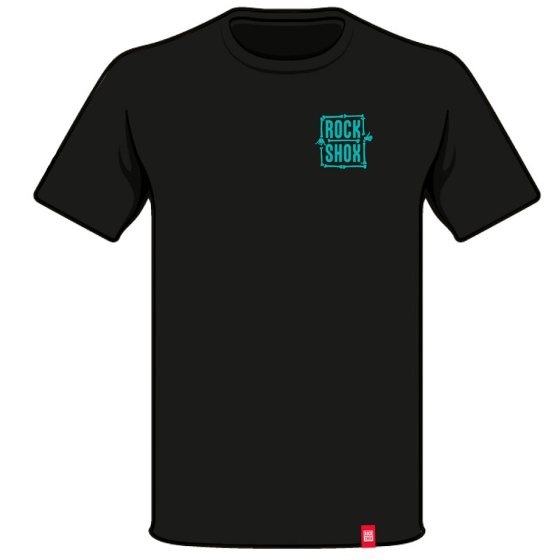 polera ROCK SHOX First There Negro S