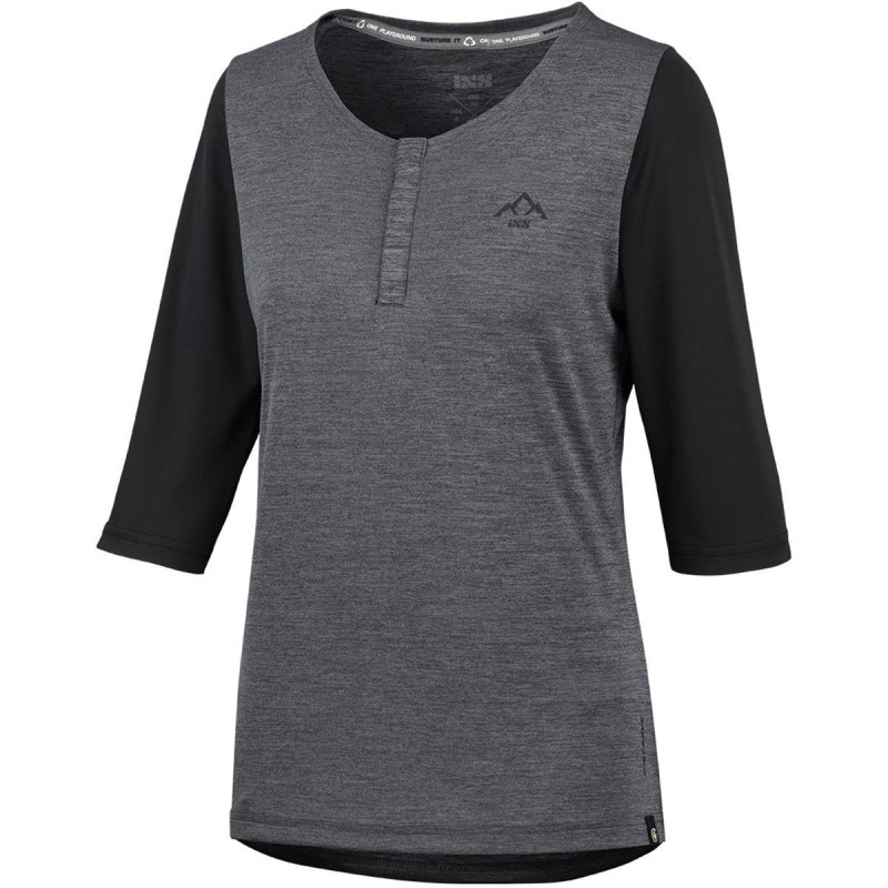 Polera IXS Mujer Carve X Henley Graphite 38