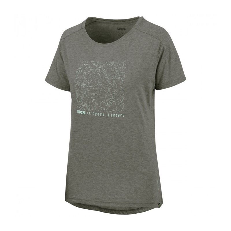 Polera IXS mujer Flow Tech Contour Graphite 38