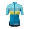 Tricota ciclismo Santic S celeste/amarilla mu