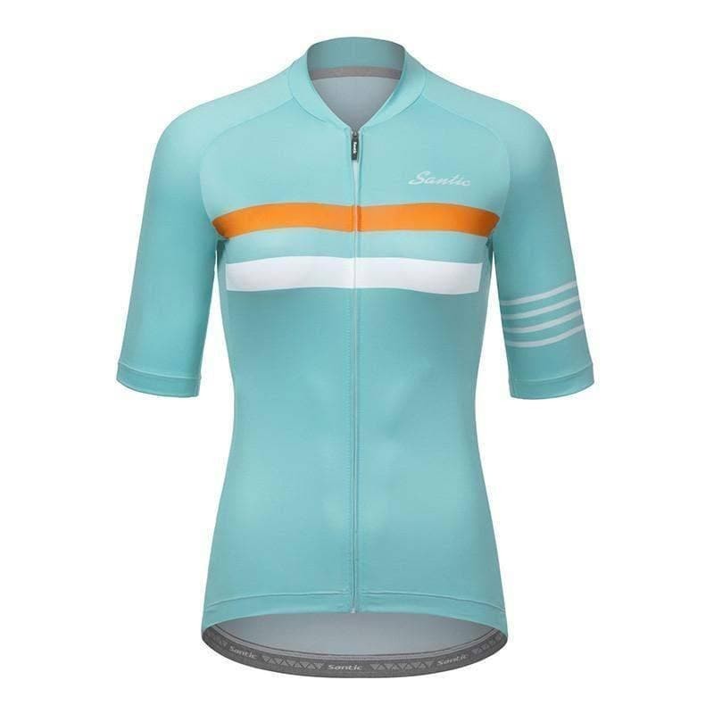 Tricota ciclismo Santic celeste mujer M