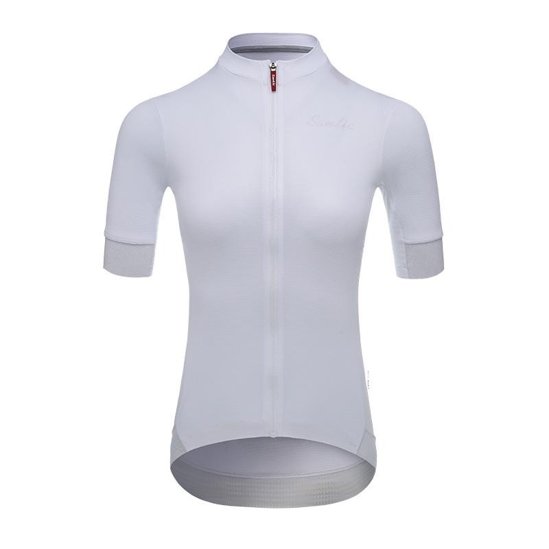 Tricota ciclismo Santic blanca/diseno mujer L